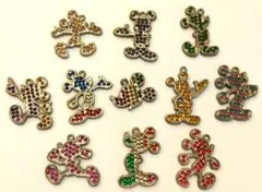 -DISNEY- ミッキー キーホルダー ストーン装飾 全12セット