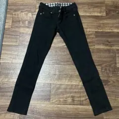 SOMETHING スキニーデニム 25X30 ブラック