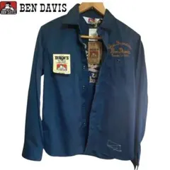 【新品タグ付】ベンデイビス ワークシャツ ネイビー　Mサイズ　刺繍バックロゴ