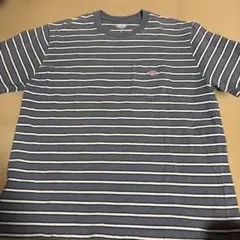 DANTON ボーダー ポケットTシャツ グレー×ホワイト42のサムネイル
