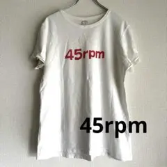 【週末限定sale!】45rpm ロゴプリント 半袖Tシャツ ホワイトのサムネイル
