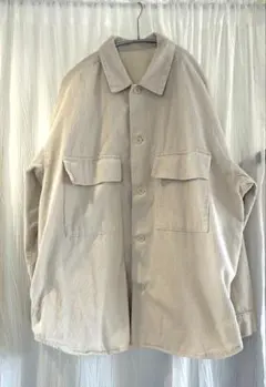 コーデュロイ オーバーサイズシャツ アイボリー