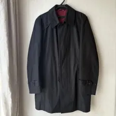 Ｍr.JUNKO ステンカラーコート バックベルト付きＬサイズ紳士服 ブラックのサムネイル