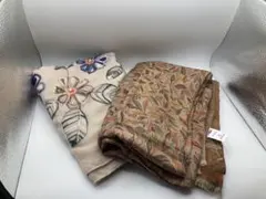 インド刺繍 大判ストール 2枚