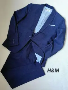 H&M フォーマルスーツ セットアップ リネン混160 卒服 家庭洗濯可