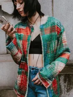 アメリ/LADY LIKE PRINT TWEEDS JACKET Ameri（アメリ）の「LADY LIKE PRINT TWEEDS JACKET（ノーカラー