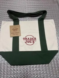 新品 トレーダージョーズ ミニキャンバストート グリーン　緑