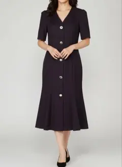 リリーブラウン★ヴィンテージボタンワンピース★LILY BROWN★パープル