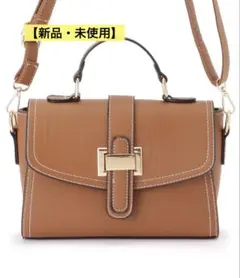 【新品】LaceLadies レザー調 ショルダーバッグ ハンドバッグ ブラウンのサムネイル