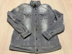 【汚れあり】アイズフロンティア 7340 ストレッチジャケット LL ヒッコリー