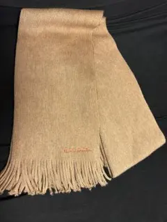 Paul Smith ウールマフラー ベージュ フリンジ付き