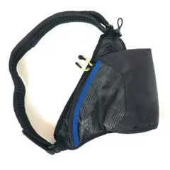 adidas ウエストポーチ 黒 ペットボトルホルダー付　ウォーキングバッグ