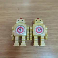 ロボット型置時計 イエロー
