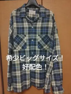60s arrow ヴィンテージオープンカラーシャツ　Lサイズ　好配色