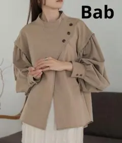 Bab シャツジャケット　ブラウス シャツ　ボリューム袖　羽織り　ライトアウター