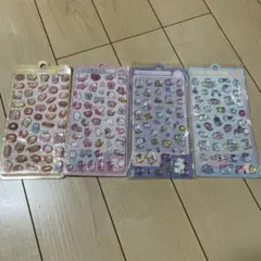 3D 立体 クリスタルシール　4枚セット