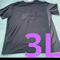 3L ロゴスデイズ　LOGOS DAYS　Tシャツ ロゴ立体　黒　メンズ