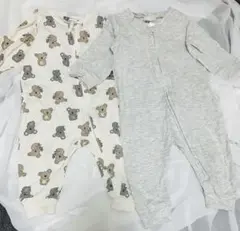 動物柄ロンパース2点セット