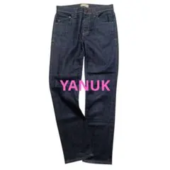 ヤヌーク JOYCE スリムストレート デニム 23 濃紺 ストレッチ 日本製