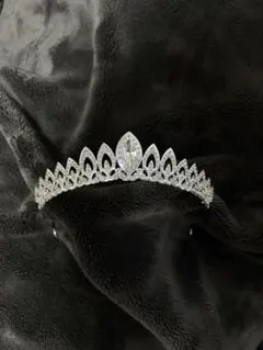 【超美品】ティアラ　シルバー　ブライダル　ウェディング