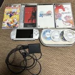 【らくらくメルカリ便】【美品】PSP 3000 シルバー　ソフト8本セット