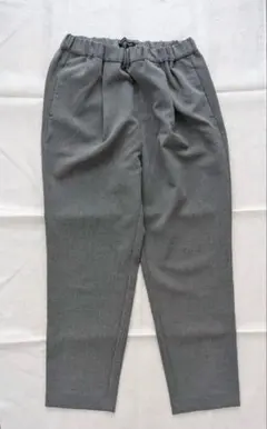 TRAVAIL MANUEL ダブルクロス タックパンツ S ライトグレー