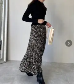 fifth プリーツスカート ブラック ベージュ