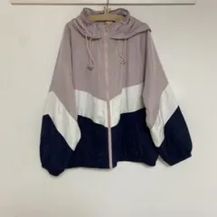 ハニーズ　フード付き薄手ジャケット　ピンク＆ネイビー