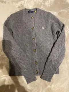 Polo Ralph Lauren ケーブルニットカーディガン S グレー