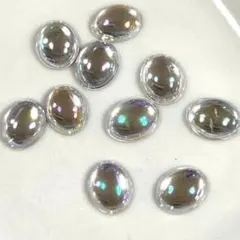 シャボン玉風　オーバル　幻想的ネイルパーツ　10個セット