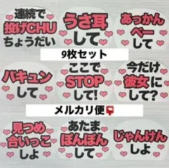 カンペうちわ ピンク 9枚組