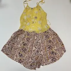 ホルターネック サロペット 花柄 ペイズリー柄のサムネイル