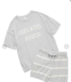 ジェラートピケ スムーズィーロゴジャガードプルオーバー＆ショートパンツ（BLU)