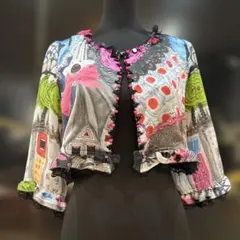 アートプリント カーディガン 長袖