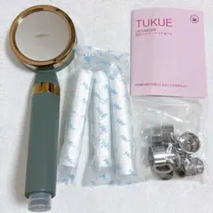 ❤️ 미사용 品❤️ シャワーヘッド グリーン 2層ろ過脱塩素 増圧シャワーヘッド