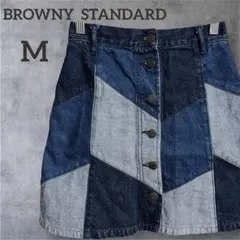 美品✨BROWNY STANDARD【M】パッチワーク デニム ミニスカートのサムネイル
