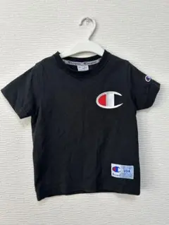 Champion ブラック Tシャツ キッズ 110 120