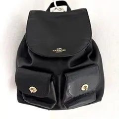 COACH リュック バックパック F37410 ターンロック レザー シボ