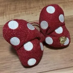 ディズニー ミニーマウスリボン ヘアゴムピン