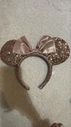 ミニーマウス耳カチューシャ ローズゴールド