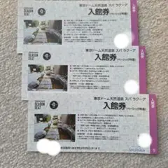 東京ドーム天然温泉 スパ ラクーア　入館券3枚のサムネイル