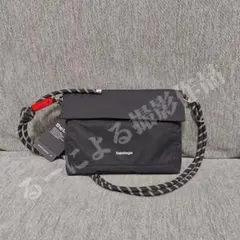 Topologie トポロジー 日常用 ブラック サコッシュ ショルダーバッグ