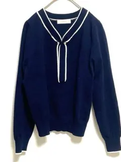 【anySIS エニィスィス】ネイビー セーラー襟 ニット 長袖