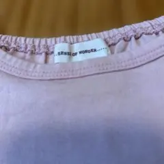 ピンクフリル付き半袖Tシャツ110