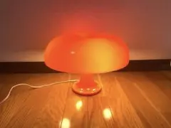 オレンジ ドーム型テーブルランプ LED電球付き ミッドセンチュリー
