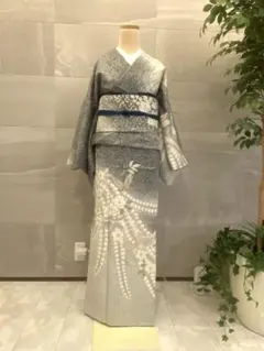 唐草辻ヶ花系絞り　訪問着　セット！ 6507 フルセット 付け下げ訪問着 辻が花 辻ヶ花 絞り 作家 縮緬