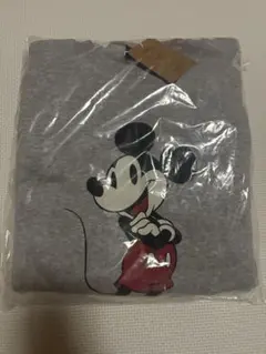 ディズニー　Disney ミッキーマウス　トレーナー　裏起毛　Lサイズ　グレー