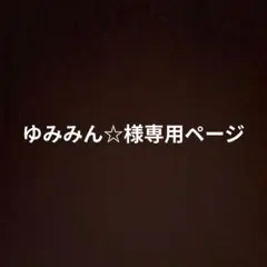 ゆみみん☆様専用ページ