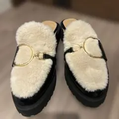 Vin ファー付きローファー 39