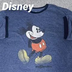 オ*ん様 00s- Disney ディズニー リンガー Tシャツ ミッキー キャ